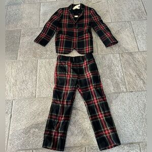 Crewcuts Ludlow J. Crew Kids Plaid Suit Jacket + Pants matching set
